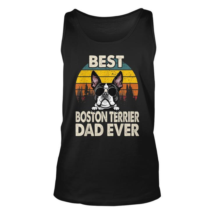 Vintage Best Boston Terrier Dog Dad Ever Gifts Lover Unisex Tank Top