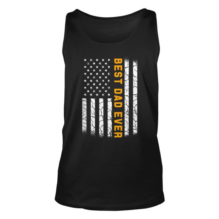 Vintage Best Dad Ever  American Flag Fathers Day Gift Unisex Tank Top