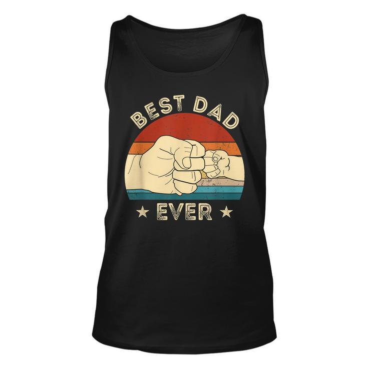 Vintage Best Dad Ever Fist Bump Fathers Day Daddy Tank Top
