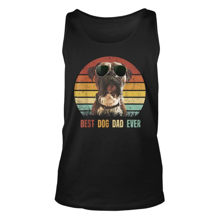 Vintage Best Dog Dad Ever Boxer Dog Fathers Day Tank Top