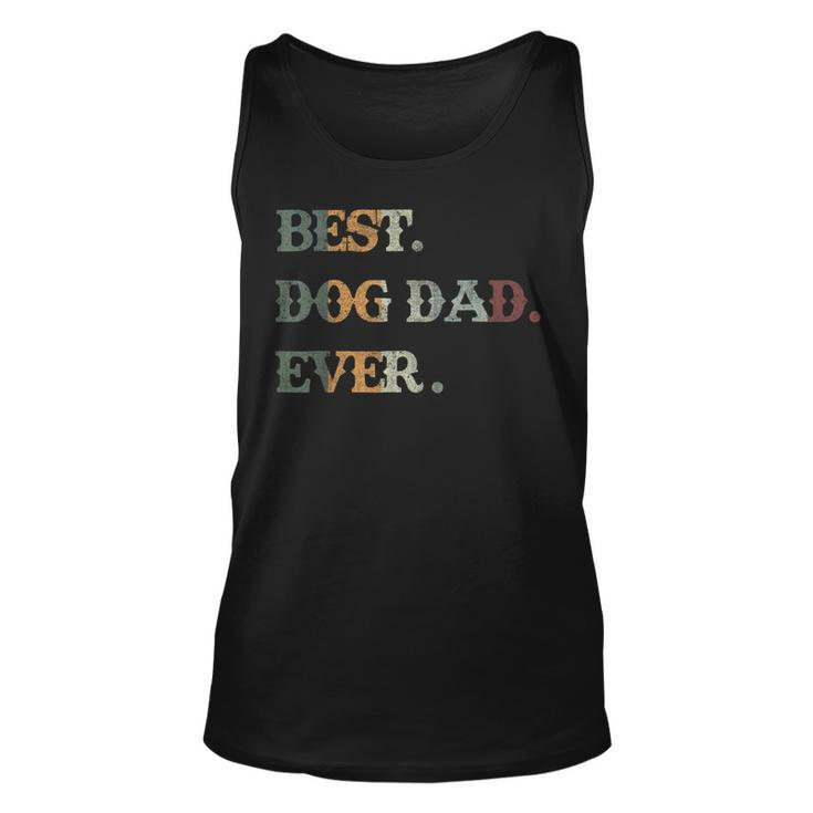 Vintage Best Dog Dad Ever Dogs Father Owner Fathers Day Tank Top
