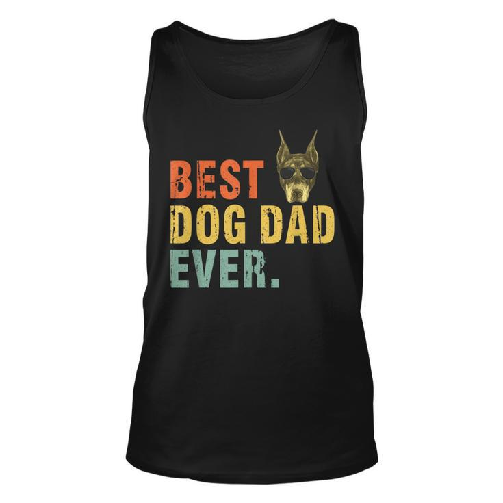 Vintage Best Dog Dad Ever T  Doberman Pinscher Unisex Tank Top