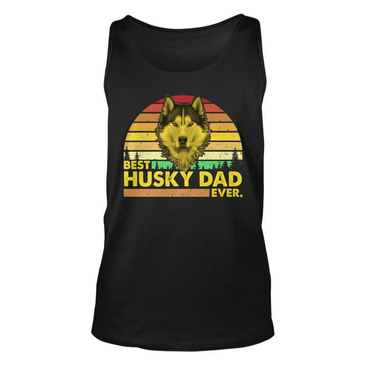 Vintage Best Husky Dad Ever Dog Daddy Father Unisex Tank Top