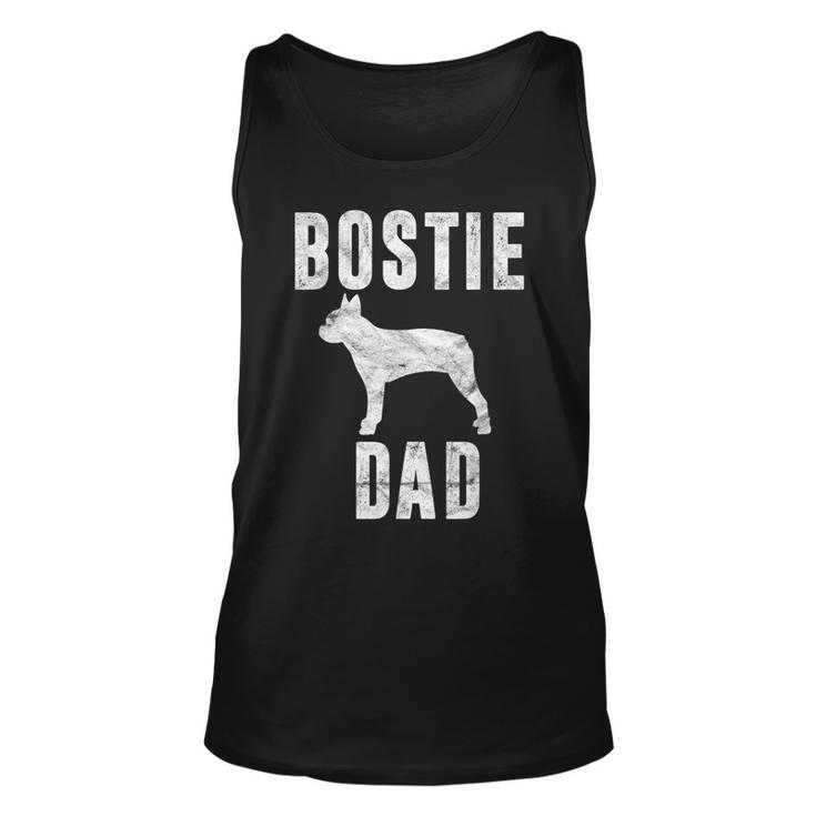 Vintage Boston Terrier Dad Gift Dog Daddy Bostie Father  Unisex Tank Top