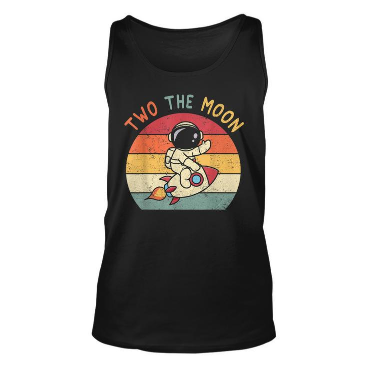 Vintage Cute Astronaut Two The Moon 2Nd Birthday Space Tank Top