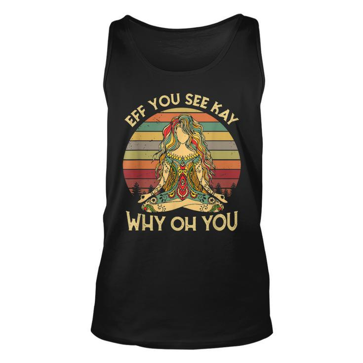 Vintage Eff You See Kay Why Oh You Tattooed Girl Yoga Tank Top