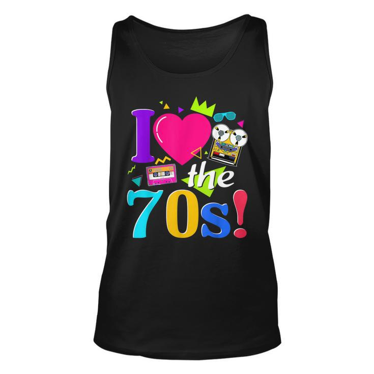 Vintage I Love The 70S Made Me 1970 70S Cassette Tape  Unisex Tank Top