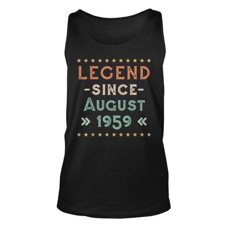 Vintage Legend Seit August 1959 Geburtstag Männer Frauen Tank Top