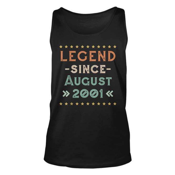 Vintage Legend Seit August 2001 Geburtstag Männer Frauen Tank Top