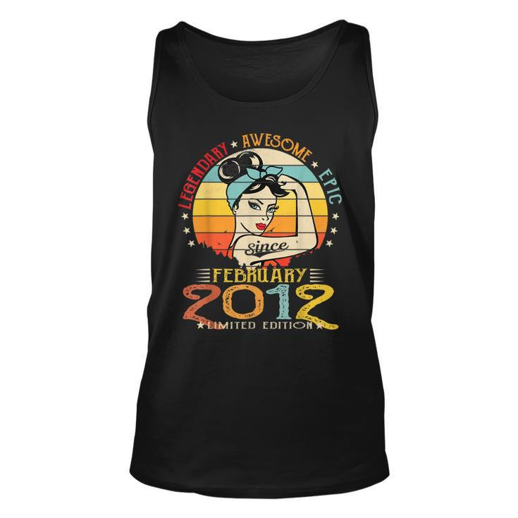 Vintage Legendary Awesome Epic Since February 2012 Birthday  Unisex Tank Top