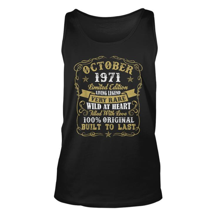Vintage October Shirt 1971 Birthday Gift For 48 Yrs Old  Unisex Tank Top