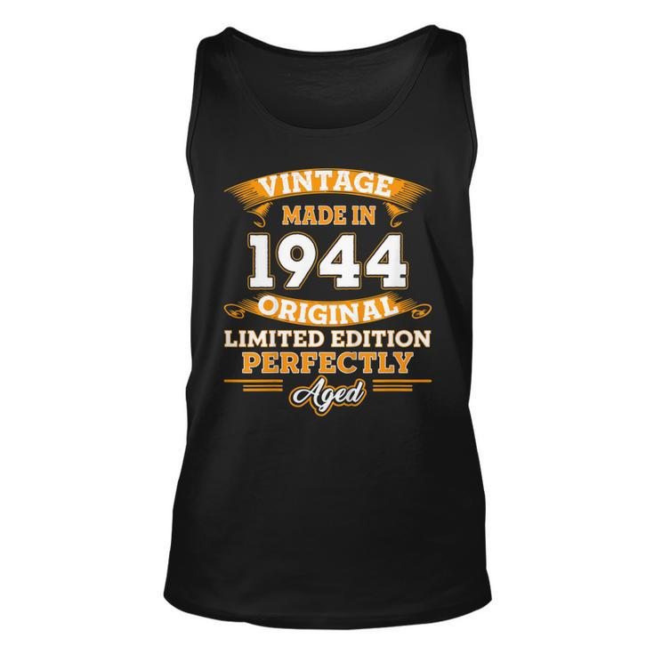 Vintage Perfectly Aged 1944 75Th Years Old 75 Birthday Shirt Tank Top