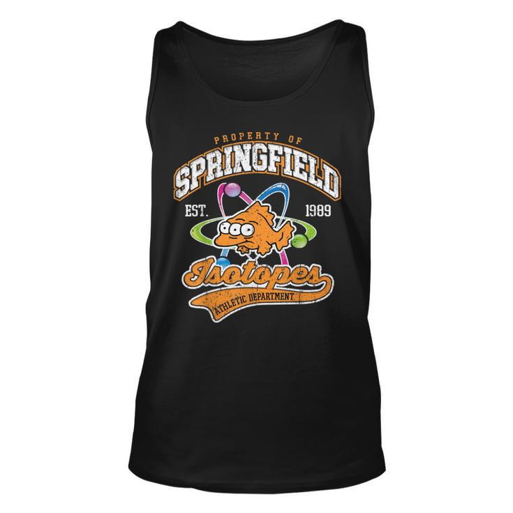 Vintage Property Of Springfield Isotopes  Unisex Tank Top