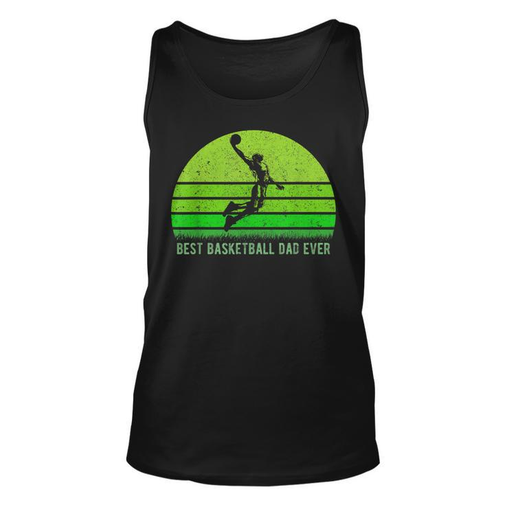 Vintage Retro Best Basketball Dad Ever Fathers Day Tank Top