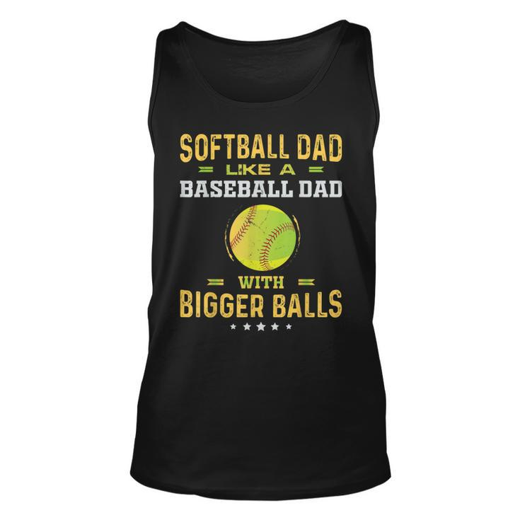 Vintage Softball Dad Softball Fan  Unisex Tank Top