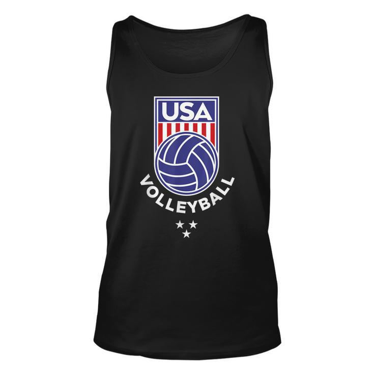 Volleyball Usa Support The Team  Usa Flag Beach  Unisex Tank Top