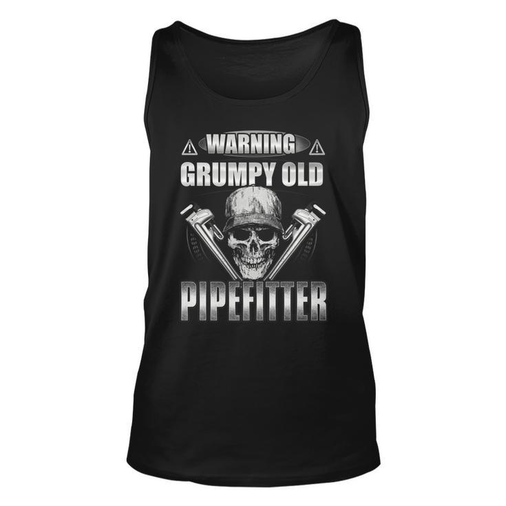 Warning Grumpy Old Pipe Fitter Grandpa T  Pipefitter Unisex Tank Top