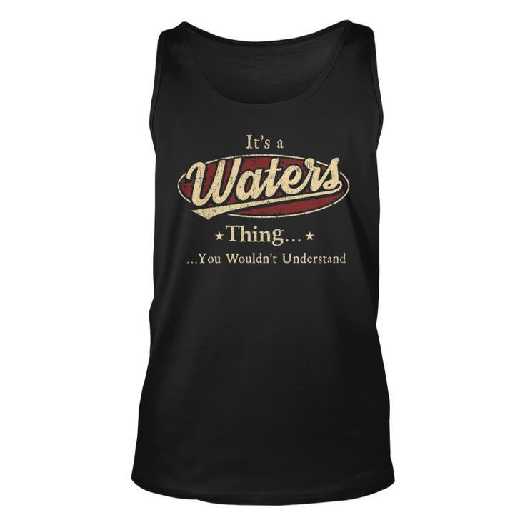 Waters  Personalized Name Gifts  Name Print S  With Name Waters Unisex Tank Top