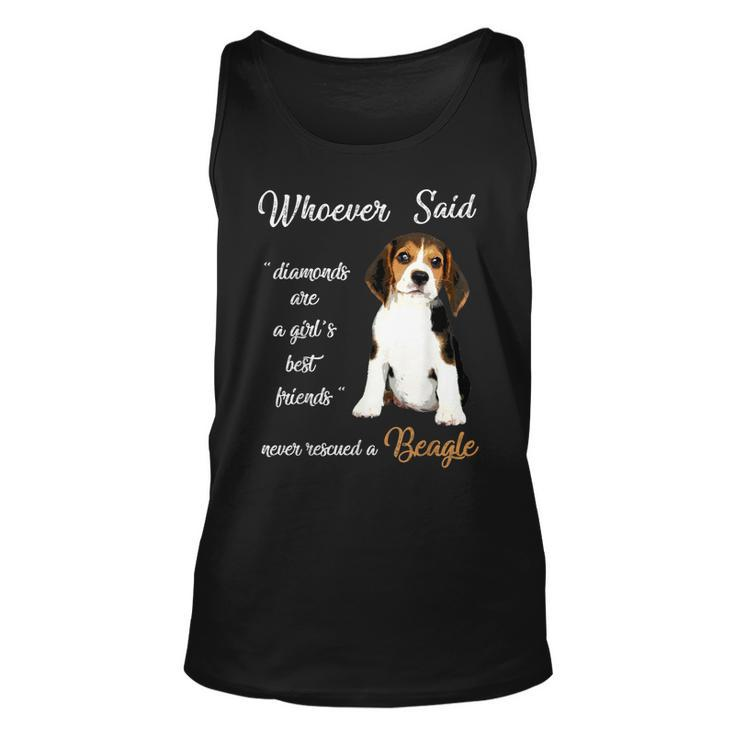 Whoever Said Beagle Is Best Dog Girls  Dogs Lover Gift Unisex Tank Top