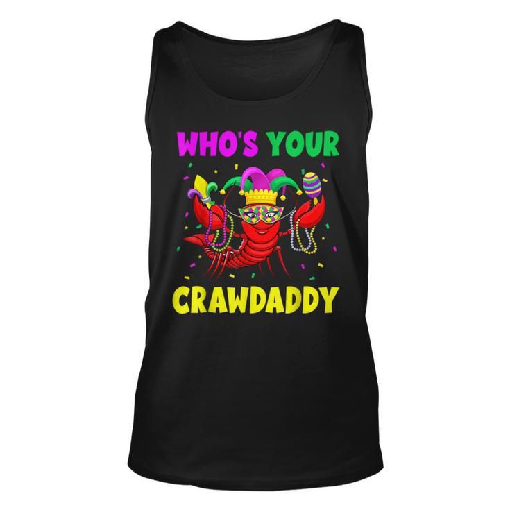 Whos Your Crawdaddy Crawfish Jester Beads Funny Mardi Gras Unisex Tank Top