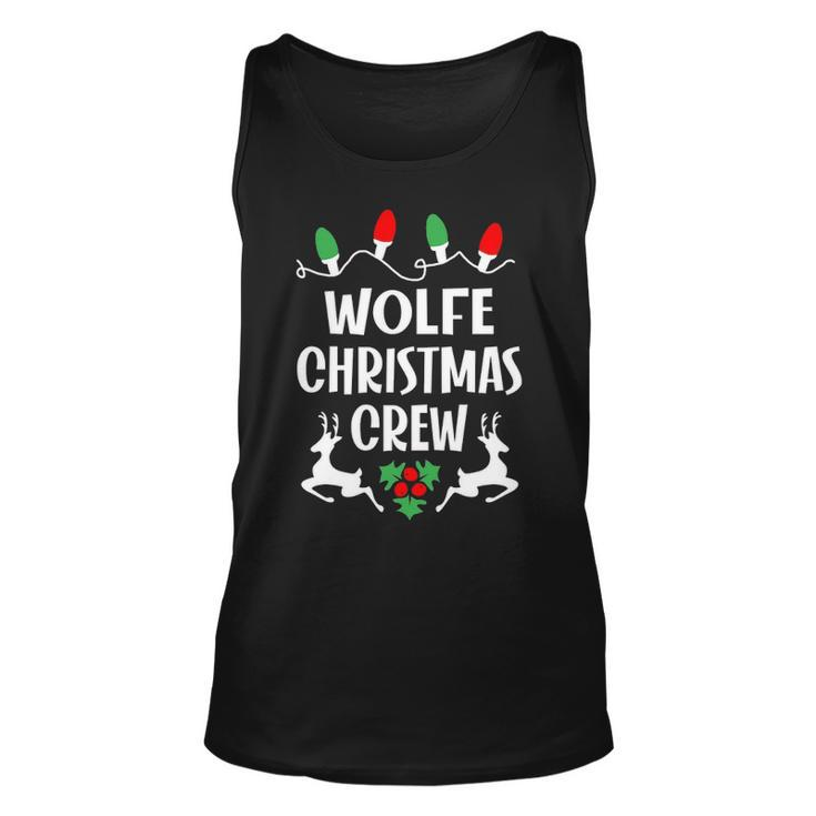 Wolfe Name Gift Christmas Crew Wolfe Unisex Tank Top