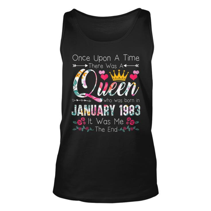 Womens 40 Years Birthday Girls 40Th Birthday Queen January 1983  Unisex Tank Top