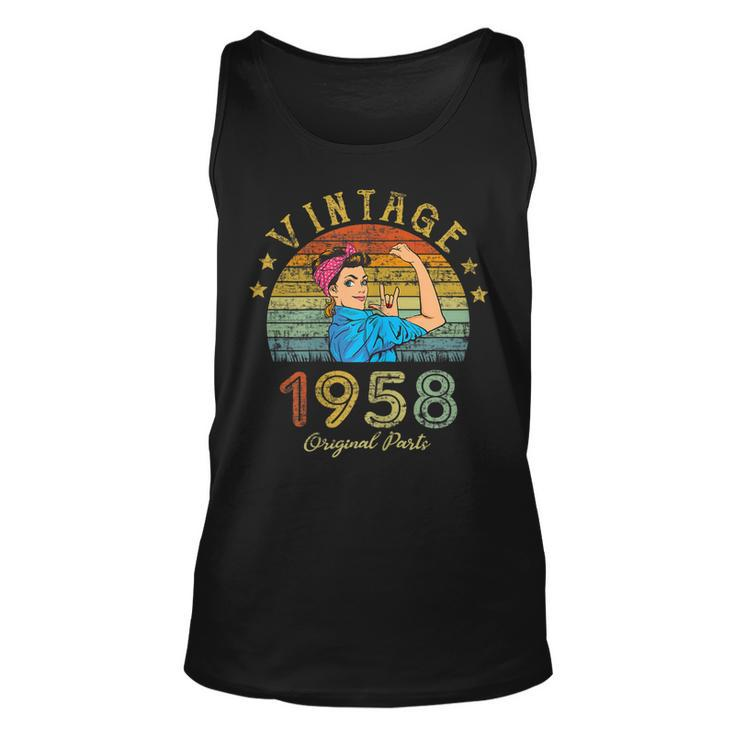 Womens 65 Year Old Awesome Since 1958 65Th Birthday Gifts Women  Unisex Tank Top