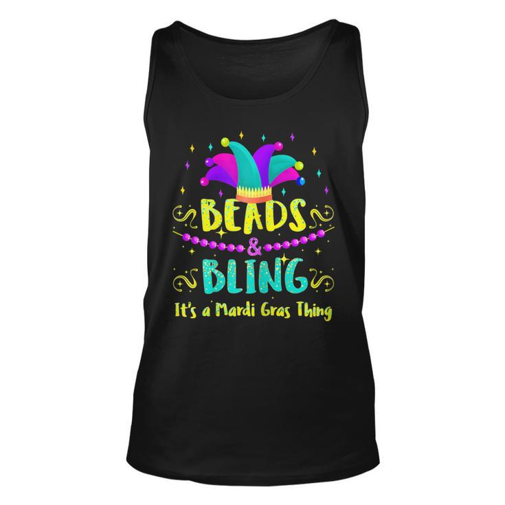 Womens Beads And Bling Its A Mardi Gras Thing Outfit For Women  Unisex Tank Top