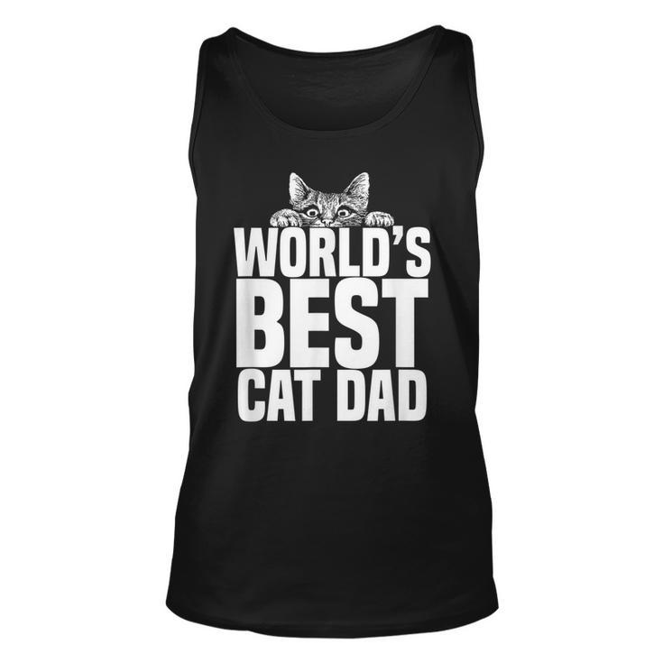 Worlds Best Cat Dad | Funny Cats Lover Gift Unisex Tank Top