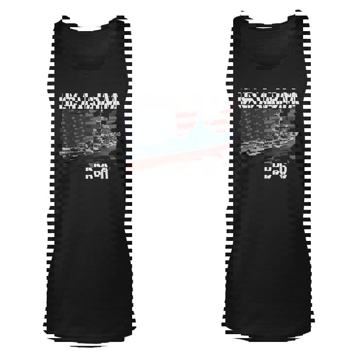 Ww2 American Battleship Uss Alabama Bb-60 Warship Veterans  Unisex Tank Top