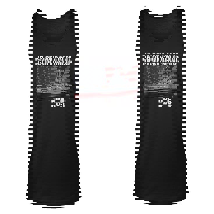 Ww2 American Battleship Uss North Carolina Bb-55 Warships  Unisex Tank Top