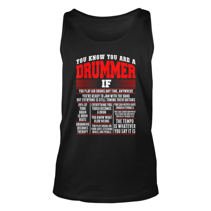 You Know You Are Drummer If You Play Air Drum Anytime  Unisex Tank Top