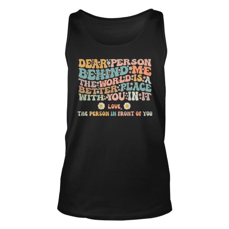 You Matter  To The Person Behind Me Vintage Retro  Unisex Tank Top