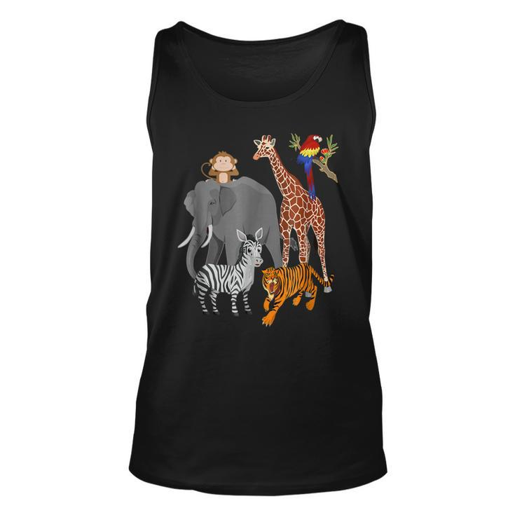 Zoo Animals Shirt Wildlife Birthday Party A Day At The Zoo Unisex Tank Top