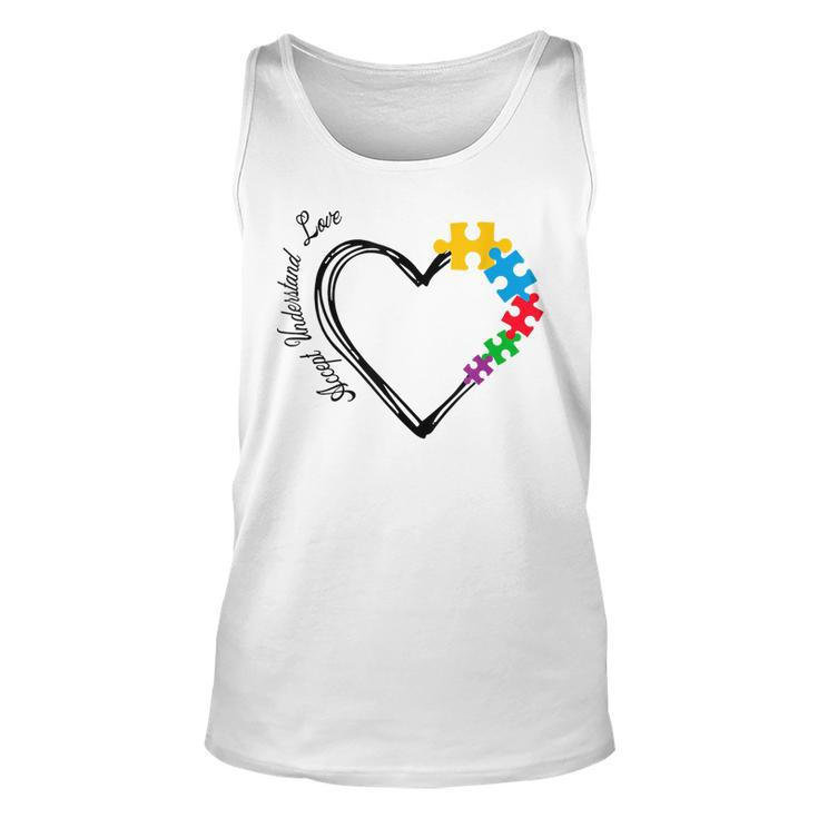 Accept Understand Love Autism Awareness Month Autism Support  V2 Unisex Tank Top