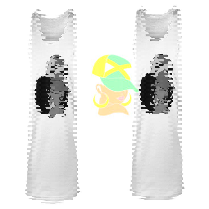 Afro Patriotic Jamaica Flag Jamaica Girls Rock Jamaica  Unisex Tank Top