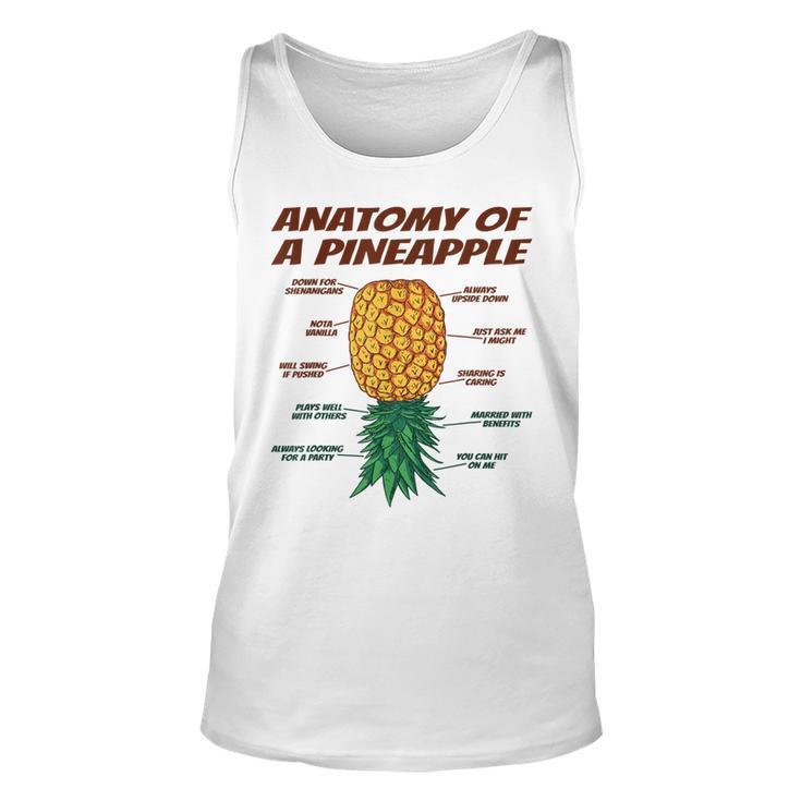 Anatomy Of A Pineapple - Upside Down Pineapple Swinger  Unisex Tank Top