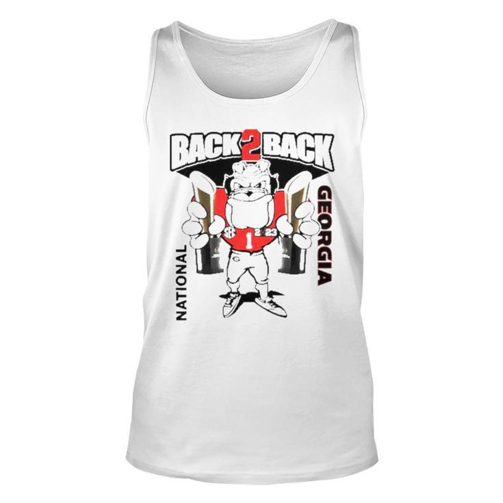 Back 2 Back Georgia Character National Champions Unisex Tank Top
