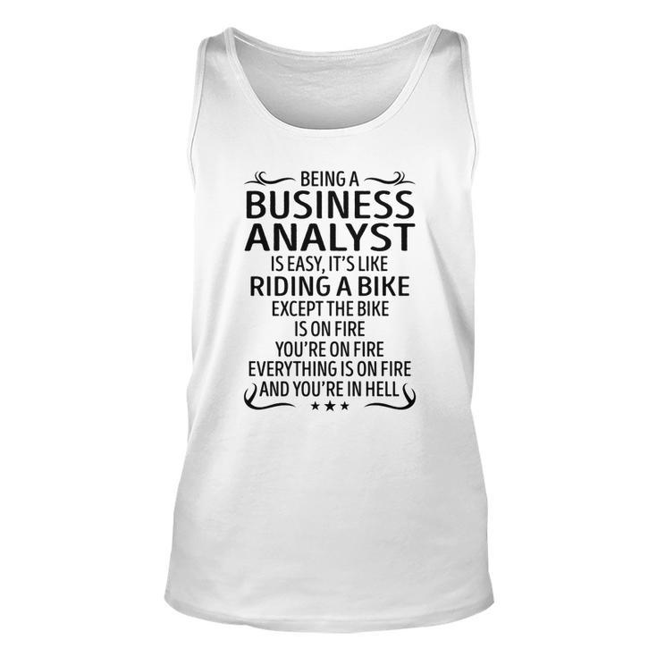 Being A Business Analyst Like Riding A Bike  Unisex Tank Top