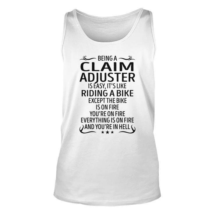 Being A Claim Adjuster Like Riding A Bike  Unisex Tank Top