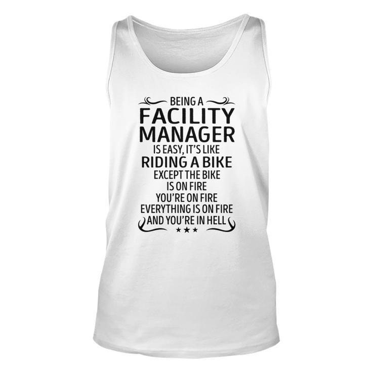 Being A Facility Manager Like Riding A Bike  Unisex Tank Top