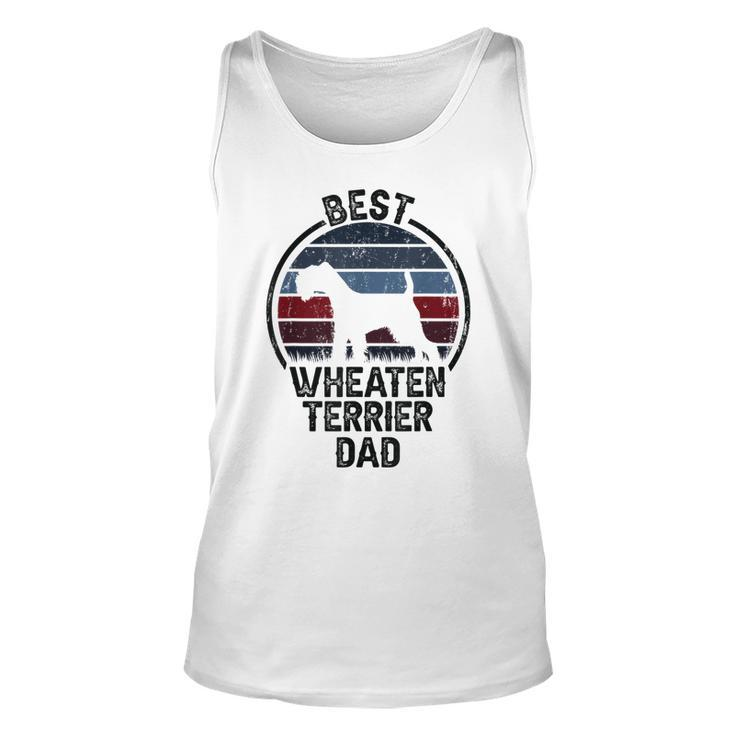 Best Dog Father Dad - Vintage Wheatie Wheaten Terrier  Unisex Tank Top