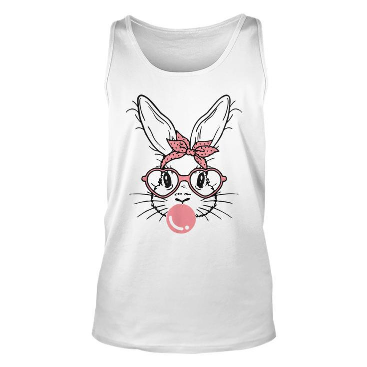 Bunny Face With Pink Sunglasses Bandana Happy Easter Day  Unisex Tank Top