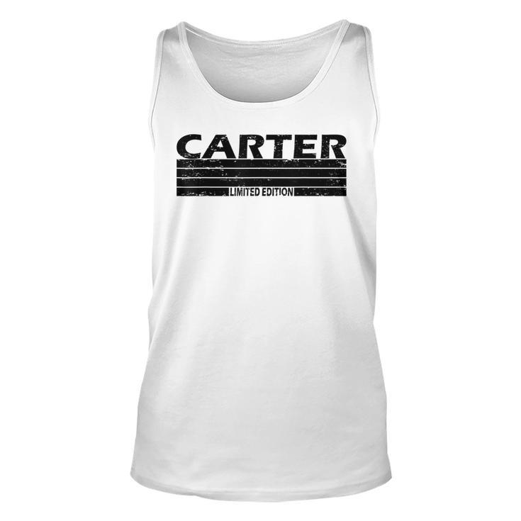 Carter Surname Limited Edition Retro Vintage Style Sunset  Unisex Tank Top