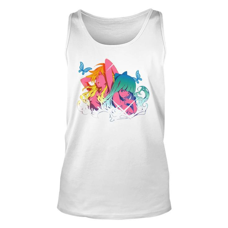 Colored Panty And Stocking Design Unisex Tank Top