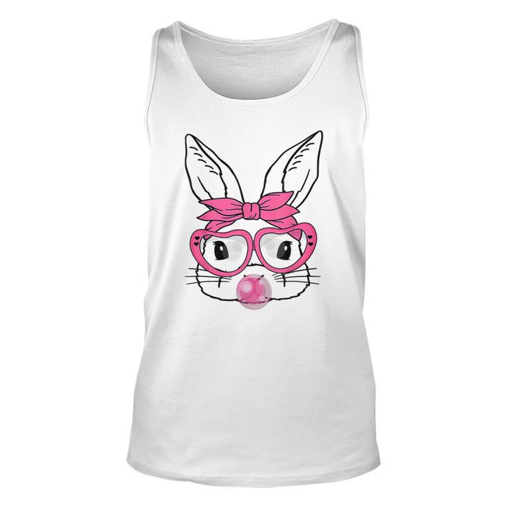 Cute Bunny Heart Glasses Bubblegum For Women Kids Easter Day Tank Top