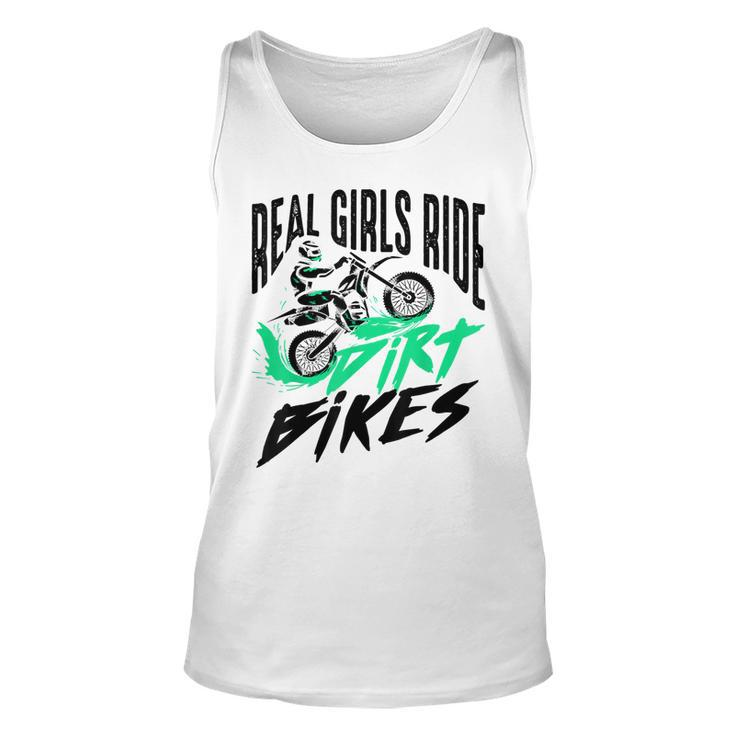 Cute Real Girls Ride Dirt Bikes | Funny Motorbike Racer Gift Unisex Tank Top