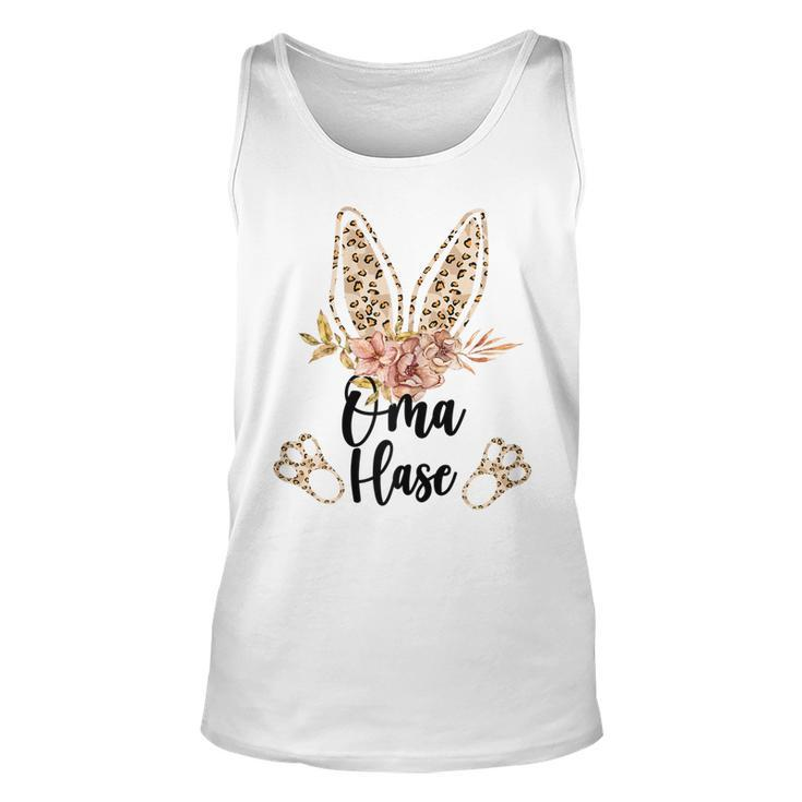 Damen Oma Hase Oster Unisex TankTop im Floral-Leo Look