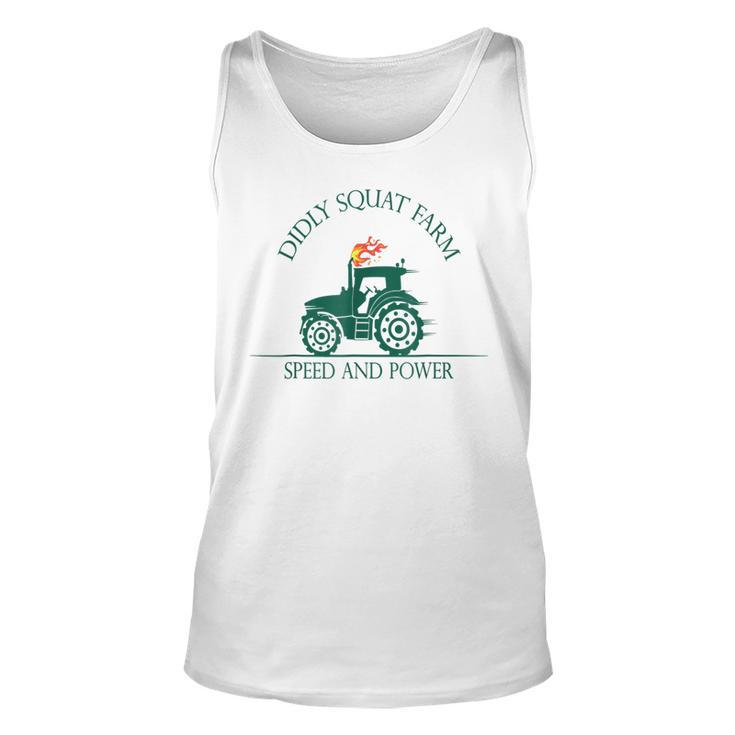 Diddly Squat Farm Speed And Power Perfect Tractor Farmer  Unisex Tank Top