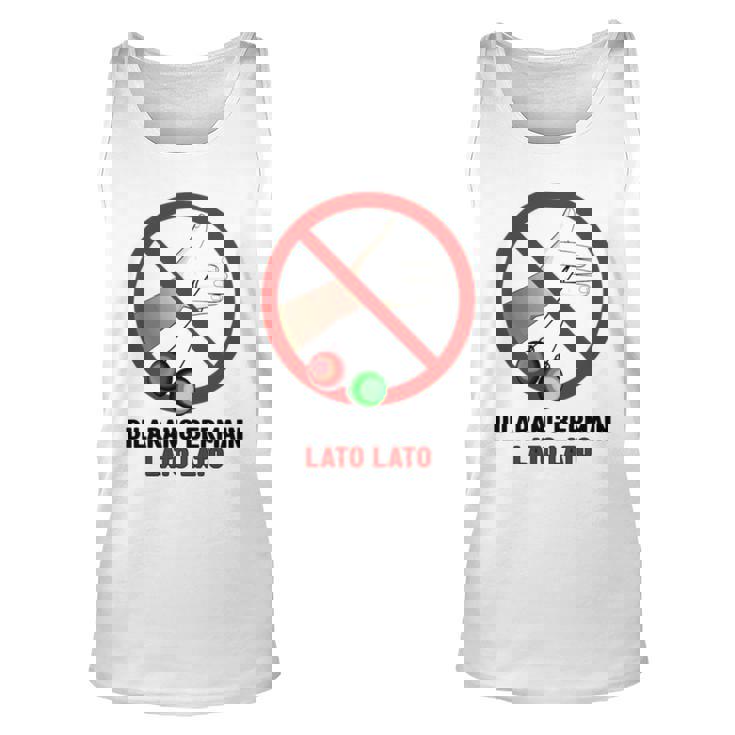Dilarang Bermain Lato Lato Unisex Tank Top